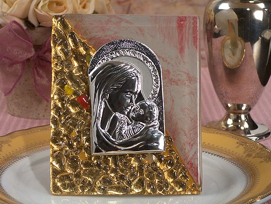 Murano Art Deco Collection Gold Accented Rectangular Icon