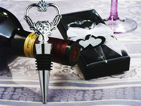 Unique Heart Wine Stopper and Bottle Opener
