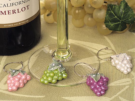 Grape Design Wine Charms Collection