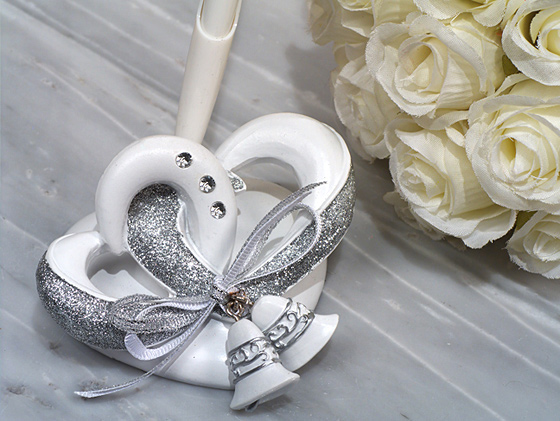 Wedding Bells Pen Set - Click Image to Close