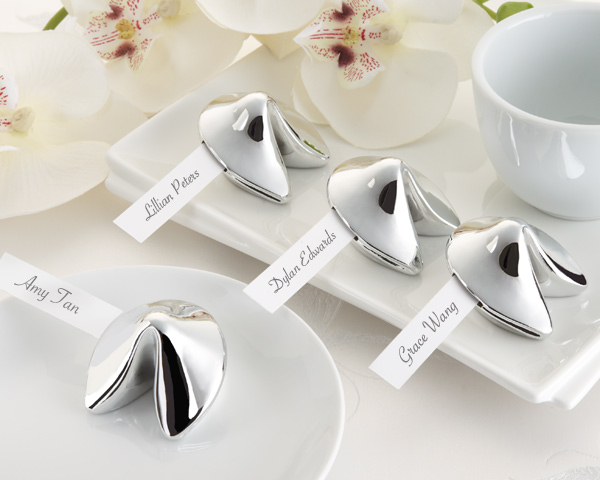 "Good Fortune" Fortune Cookie Place Card Holder (Set of 4)