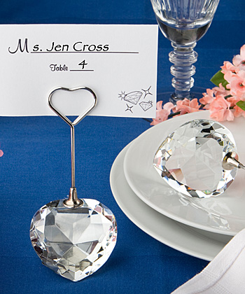 Choice Crystal Collection Heart Design Place Card Holders