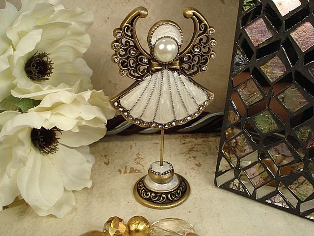 Angel Ivory Metal Place Card/Photo Holder