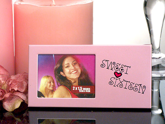 Sweet 16 Pink Metal Photo Frame
