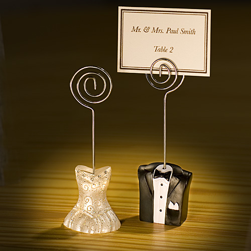 Bride and Groom Place Card/Photo Holders