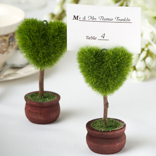 Heart Design Topiary Place Card Holder