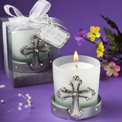 Cross Themed Candle Holder
