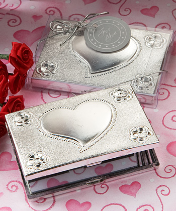 Elegant Reflections Collection Heart Design Mirror Compact