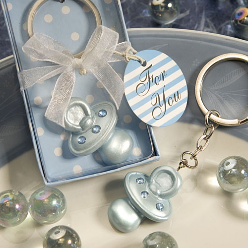 Baby Blue Pacifier Keychain
