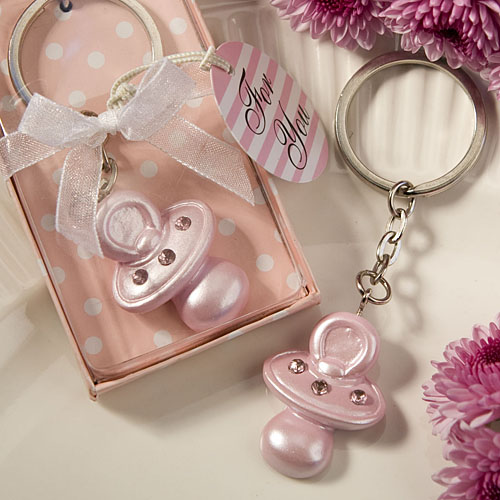 Baby Pink Pacifier Keychain