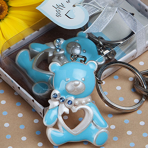 Blue Teddy Bear Key Chain