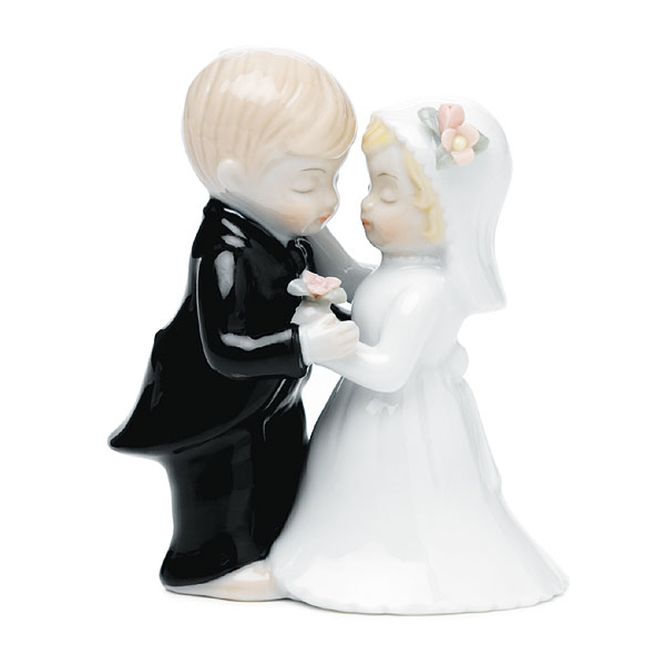 Cute Bride and Groom Wedding Cake Topper