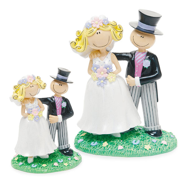 Comical Bride and Groom Cake Topper