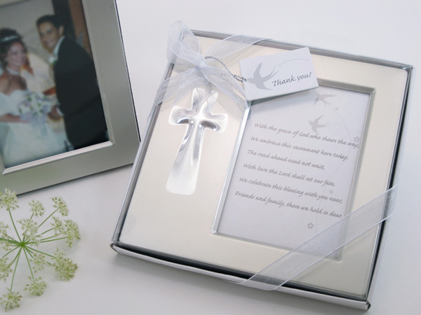 "Bless this Day" Cross Photo Frame Favour