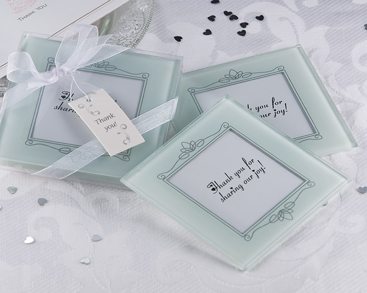 "Memories Forever" Frosted Glass Photo Coaster (Set of 2)