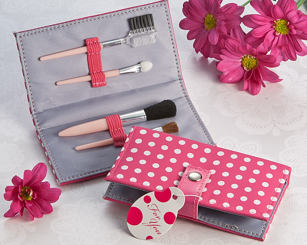"Pretty in Pink" Polka Dot Makeup Brush Kit