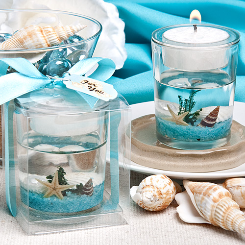 Stunning beach-themed candle favor - Click Image to Close