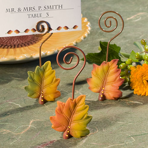Leaf Design Place Card Holders - Click Image to Close