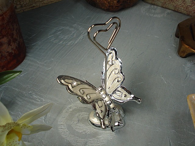 Elegant Butterfly Place Card Holder - Click Image to Close