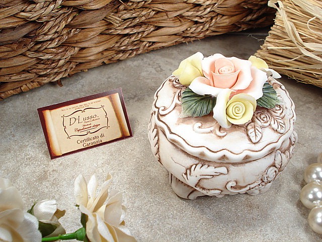 Round Roses Capo Trinket Box