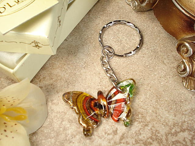 Murano Multi-Colour Butterfly Keychain