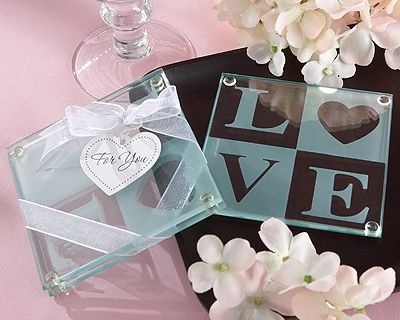 LOVE Glass Coaster Gift Set (Set of 4)