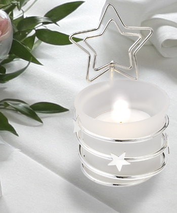 Star Design Candle/Place Card Holder