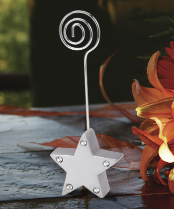 Silver Star Place Card/Photo Holder