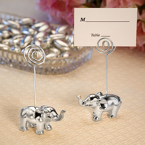 Silver Elephant Place Card/Photo Holders
