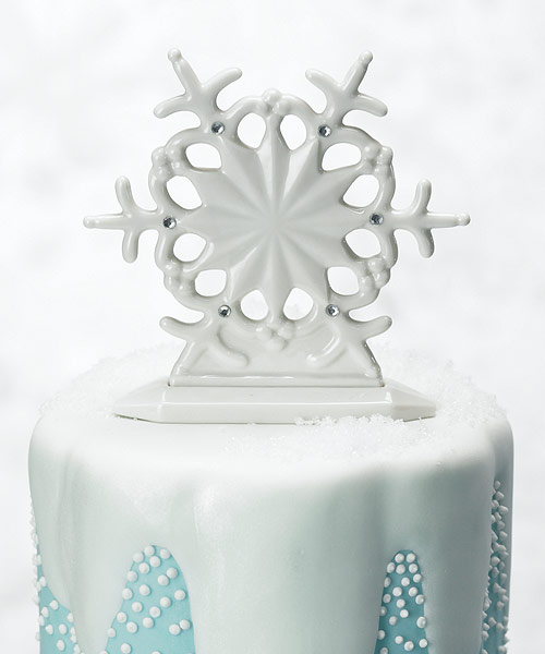 Snowflake Winter Themed Cake Topper