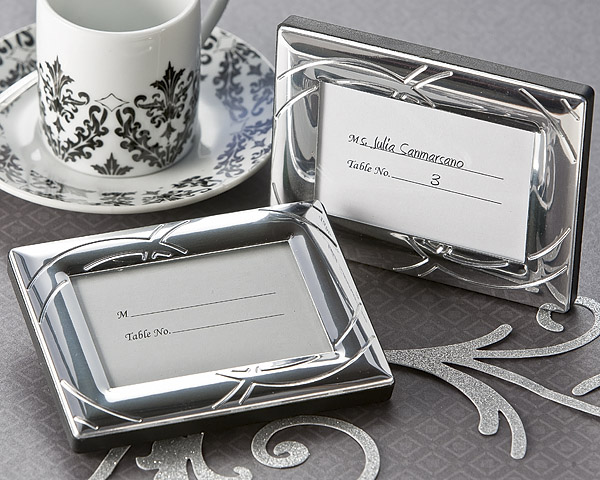 "Double Ring Romance" Photo Frame / Place Card Holder